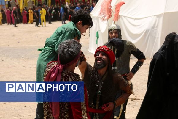 مراسم خیمه سوزی هیات «خیام الحسین» در قم