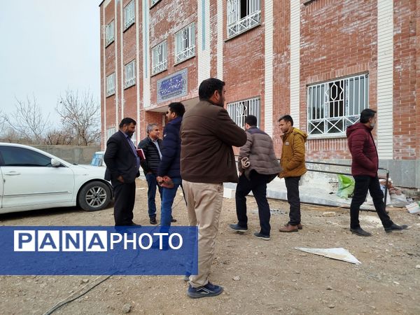 بازدید معاون توسعه و پشتیبانی اداره آموزش و پرورش کاشمر از مراحل ساخت آموزشگاه مرحوم حسین نساجیان کاشمر 