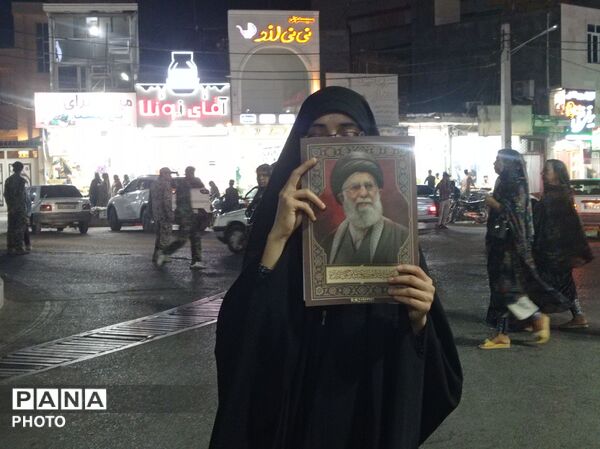 مراسم جاماندگان مراسم تشییع رهبر شهید در میناب