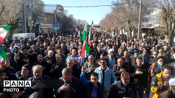 هم‌نوایی مردم نورآباد در سوگ ششمین اختر تابناک امامت