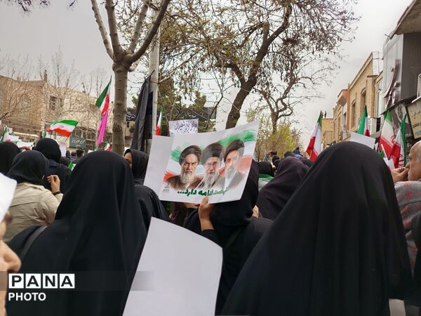  راهپیمایی روز قدس باحضور پرشور مردم نیشابور
