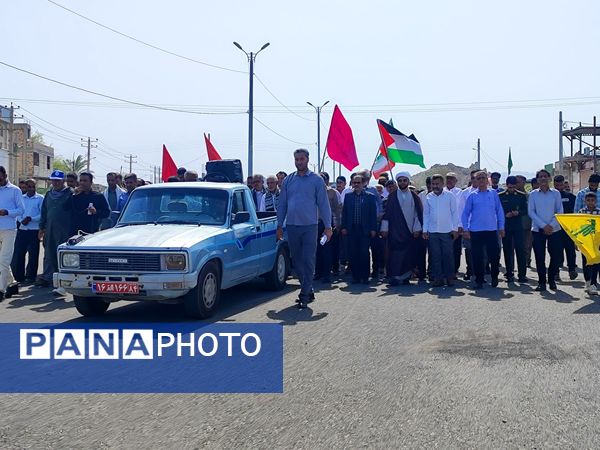 راهپیمایی خشم و نفرت بر علیه رژیم غاصب صهیونیستی در سندرک 