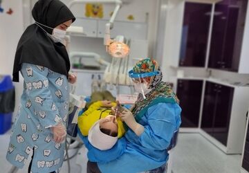 استقرار دومین مرحله گروه جهادی دندانپزشکی نورآوران سلامت در کانون تربیتی فاطمیه(س) باقرشهر
