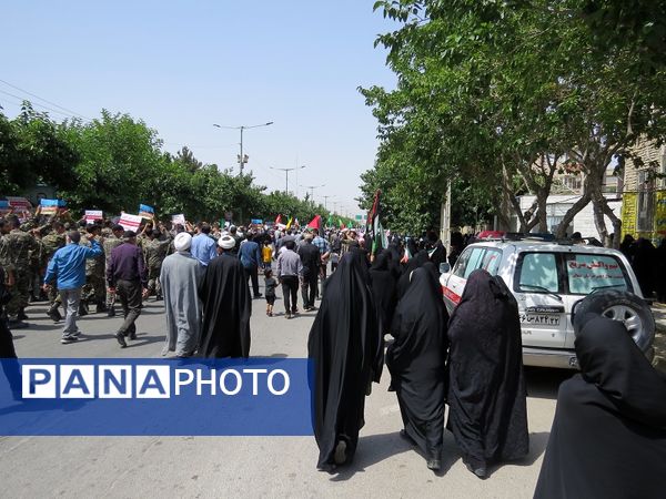 حضور پرشور مردم شهرستان بجنورد در راهپیمایی حمایت از غزه 