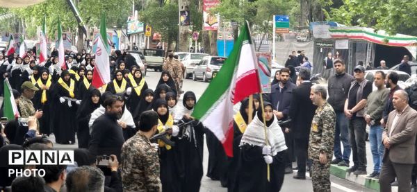 رژه باشکوه دختران معصومی شهرستان گرگان