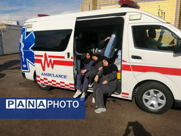 مانور زلزله و ایمنی در دبیرستان شاهد رضویه قم