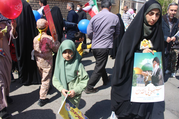 جلوه هایی شکوهمند از راهپیمایی روز جهانی قدس در قم