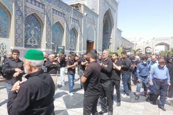 حرم مطهر رضوی در سوگ امام رئوف