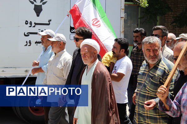 شادپیمایی مردم شهر درق پس از عملیات وعده صادق 3 در روز عید غدیر