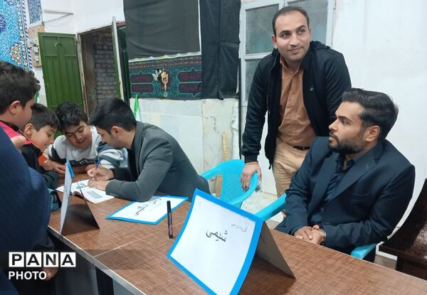 برپایی موکب آموزش در تکیه علی اصغری شهرستان خلیل آباد 