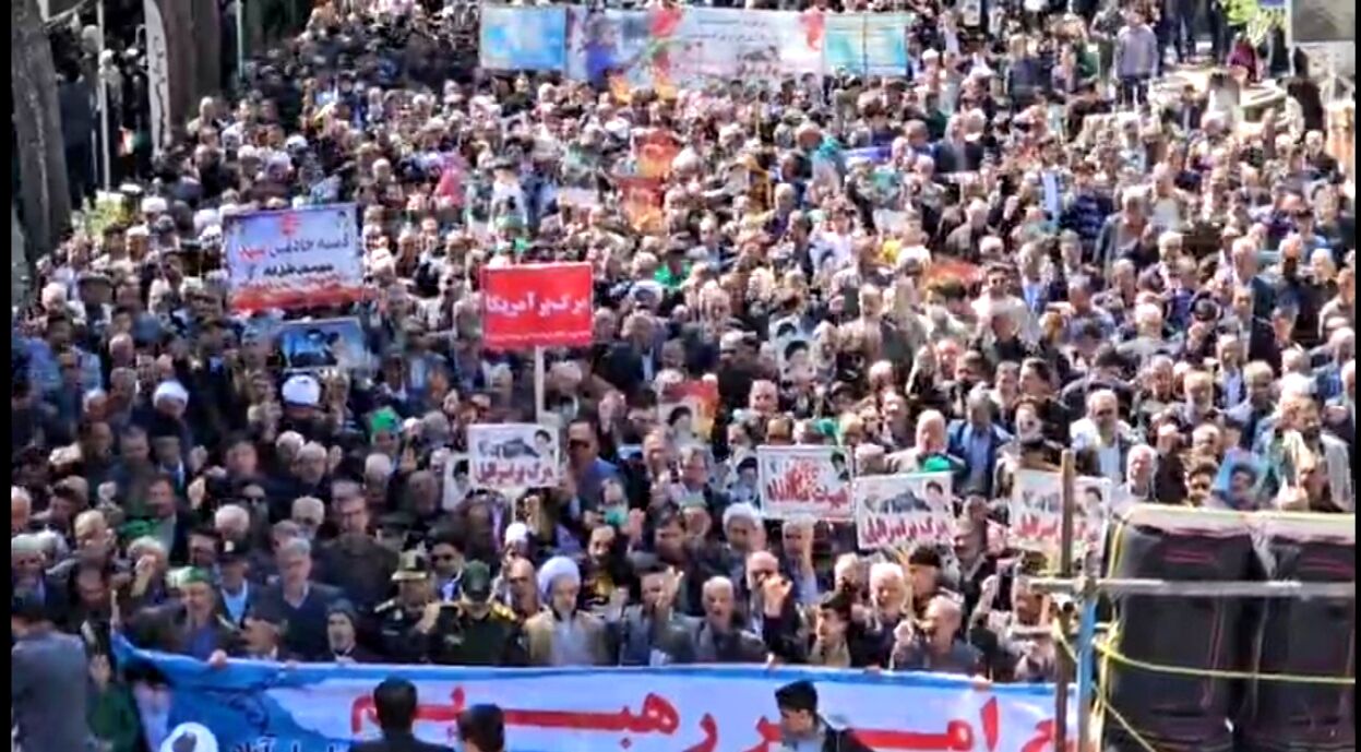 راهپیمایی باشکوه روز جهانی قدس در شهرستان خلیل‌آباد