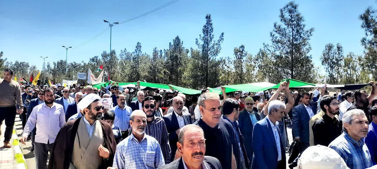 حضور پرشور مردم دیار سردار دل‌ها در راهپیمایی روز قدس/ فیلم