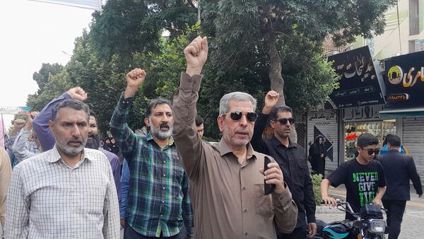  حضور بی نظیر مردن نیشابور در راهپیمایی بر علیه حمله رژیم صهیونسیتی