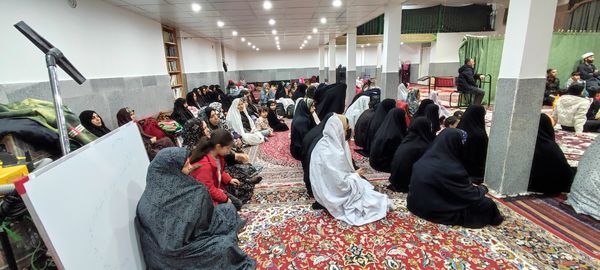 حضور ۷٠ دانش‌آموز  معتکف در مسجد امام رضا(ع)، رضا آباد شرقی شیروان