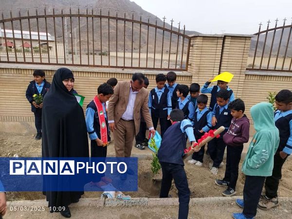 مراسم نمادین کاشت نهال در حاجی‌آباد 
