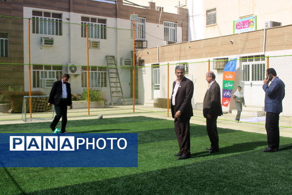 افتتاح زمین چمن مصنوعی و خانه ورزش در بوشهر