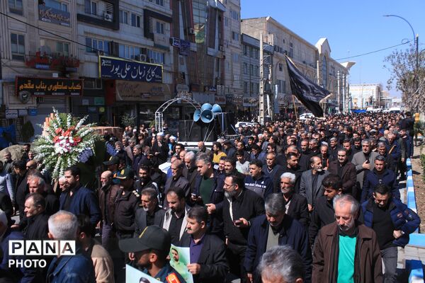 تشییع پیکر شهید سرگرد «جواد عبدی» در حملات آمریکایی - صهیونی