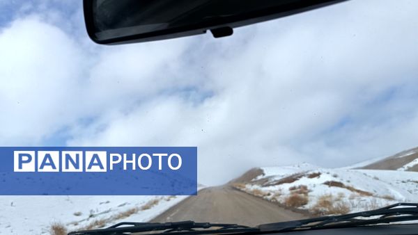 بارش برف زمستانی در روستای برزنون شهرستان نیشابور
