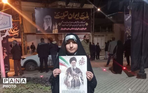 تجمع باشکوه مردمی  برای خونخواهی رهبر شهید در شهرستان بهار