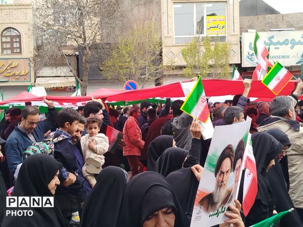 حماسه سازی مردم مقتدر و ولایتمدار شهرستان نیشابور در راهپیمایی روز قدس