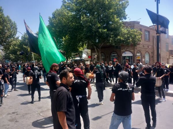عزاداری هیأت های کاشمر در روز هفتم ماه محرم