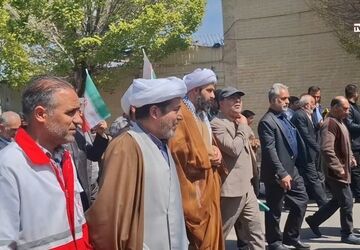 راهپیمایی روز قدس در شهر کهک قم