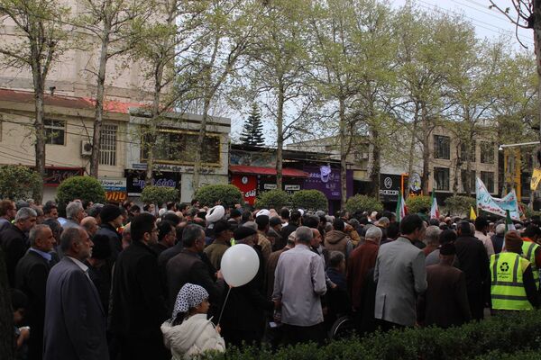 حضور مردم آمل در راهپیمایی روز قدس
