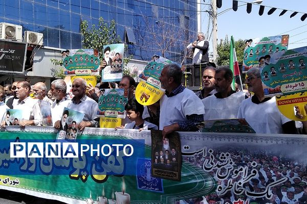 راهپیمایی پانزده خرداد کفن پوشان شهرستان ورامین