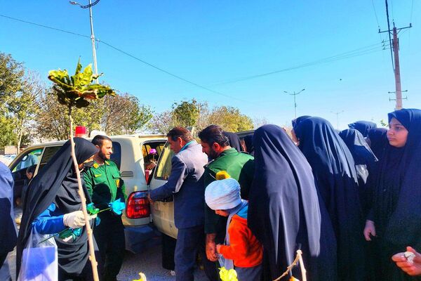  استقبال از شهدای گمنام در دبیرستان فرهیختگان شهرستان باشت