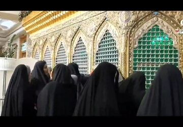 تشرف دانش آموزان دبیرستان آسیه قم به زیارت حرم حضرت معصومه(س)