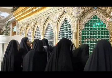 تشرف دانش آموزان دبیرستان آسیه قم به زیارت حرم حضرت معصومه(س)