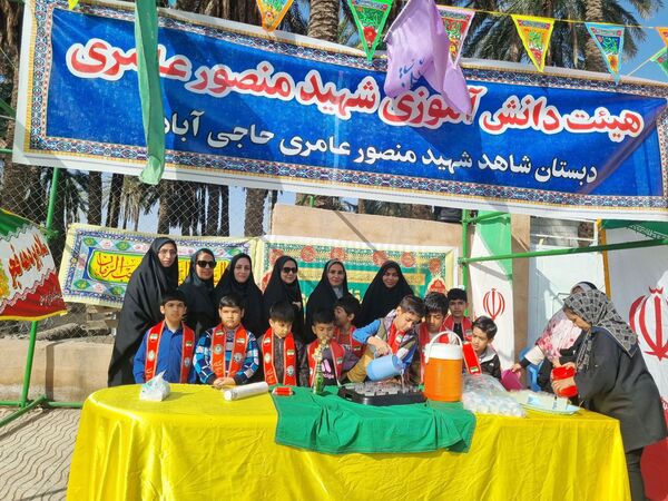 برپایی موکب  توسط هیات دانش‌آموزی و پیشتازان آموزشگاه شهید منصور عامری 