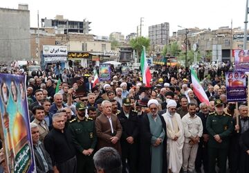 اقتدار مرزنشینان جوانرود در همایش «جان‌فدا برای ایرا امام رضایی»