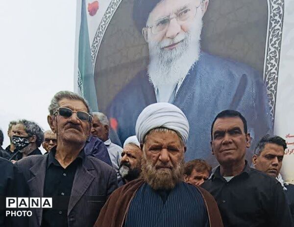 تشییع «شهیده فاطمه طاهری فرد» مدیر دبستان میناب در جیرفت