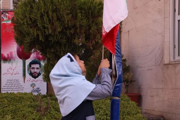 صبحگاه دانش در دبستان رجبی گرگان