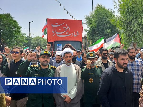 تشییع پیکرهای مطهر شهدای حملات رژیم صهیونیستی در قم