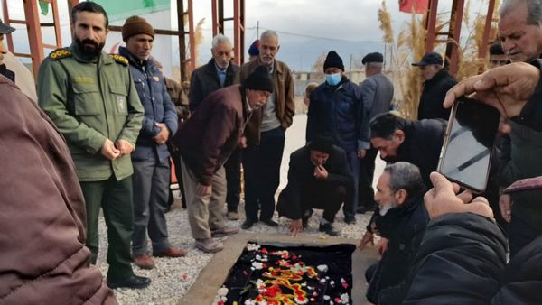 مراسم بزرگداشت سومین روز تدفین شهید گمنام در شهر قاضی