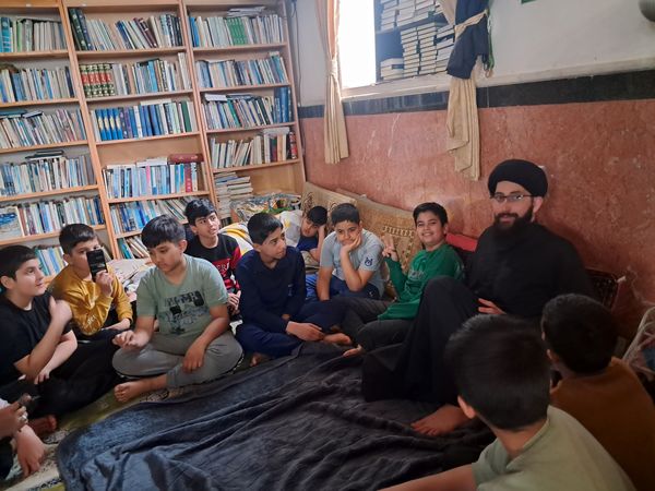 مراسم اعتکاف پسران در مسجد موسی بن جعفر آشخانه 