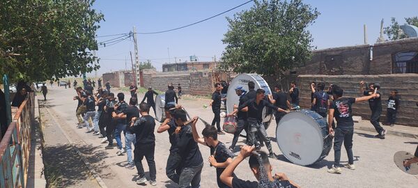 عزاداری ظهر عاشورا در روستای حسن آباد بلهر 