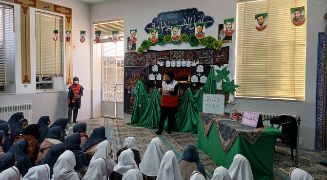 اجرای بیست وهفتمین مانورسراسری زلزله در دبستان دخترانه علمدار تفت