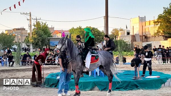 آیین باشکوه تعزیه حسینی در روستای عمان شهرستان درگزین