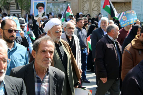 اعلام همبستگی مردم قم با فلسطین در راهپیمایی روز جهانی قدس