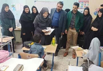 بازدید جمعی از مدیران مدارس منطقه  تبادکان از مدرسه عفت السادات طغرایی