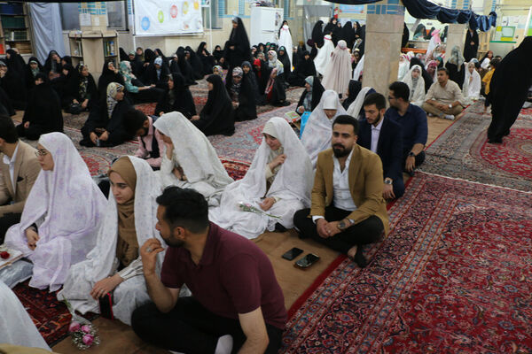 جشن ازدواج مسجدی 132 زوج جوان در قم - 2
