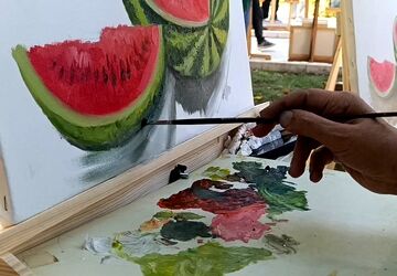 برگزاری اولین نمایشگاه هنرهای تجسمی در پارک کودک شهریار 