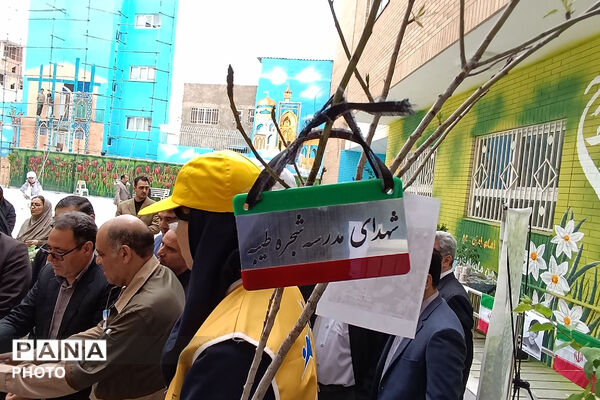 یاد شهدای دانش‌آموز مدرسه شجره طیبه میناب، پویش ملی کاشت نهال امید شهرستان بجنورد 