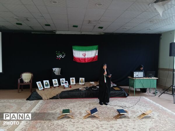 مراسم اربعین شهادت امام خامنه‌ای (قدس سره) و دختران میناب در نیشابور 