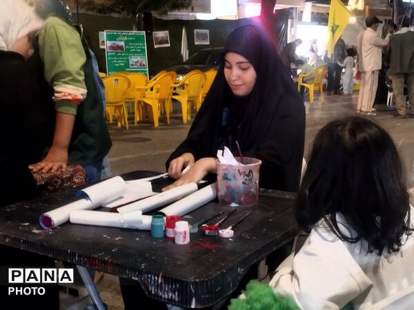 لحظات شاد کودکان در موکب فرهنگیان نیشابور
