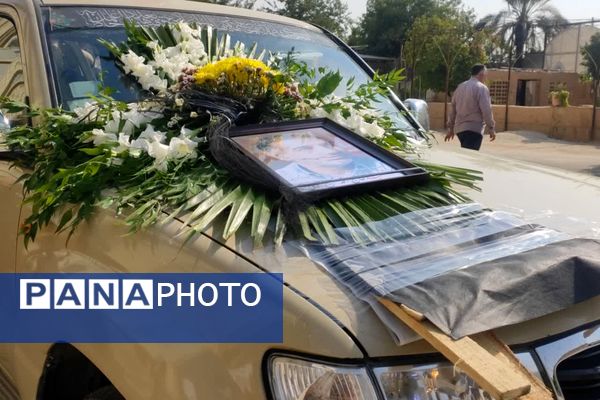 مراسم تشییع پیکر شهید جانباز حاج احمد شیخ حسینی در حرم سید علاءالدین حسین(ع)