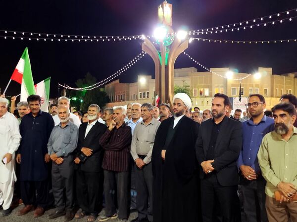 تجمع حماسی مردم بم در حمایت از اقتدار نیروهای مسلح جمهوری اسلامی 